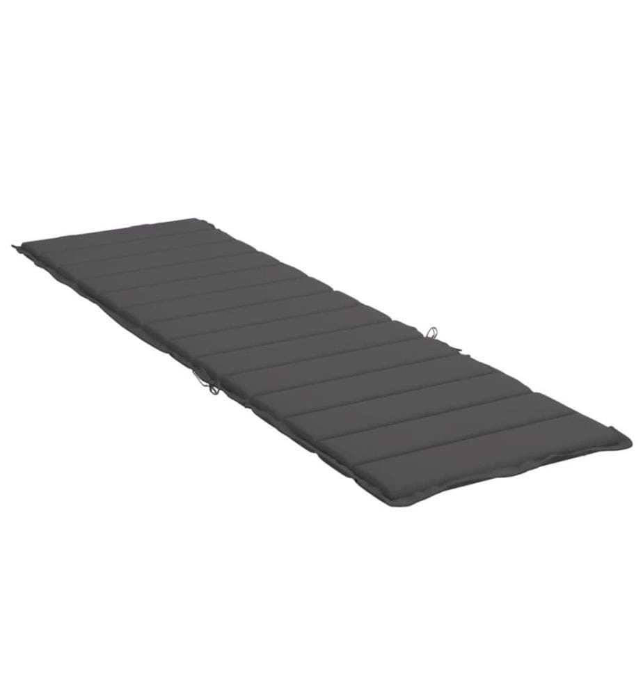 Sonnenliegen-Auflage Anthrazit 200x50x3 cm Oxford-Gewebe