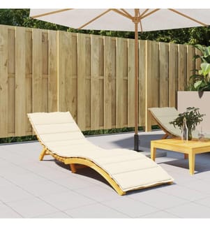 Sonnenliegen-Auflage Creme 200x60x3 cm Oxford-Gewebe