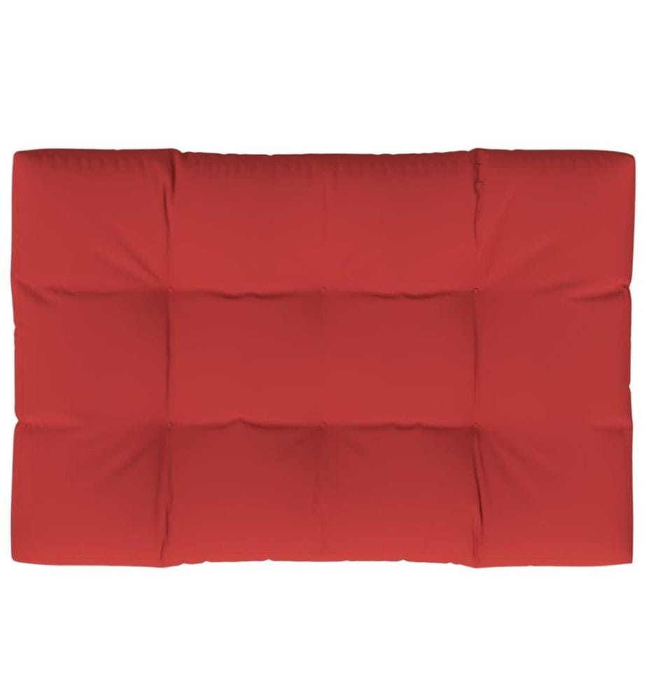 Coussin de palette rouge 120x80x12 cm tissu