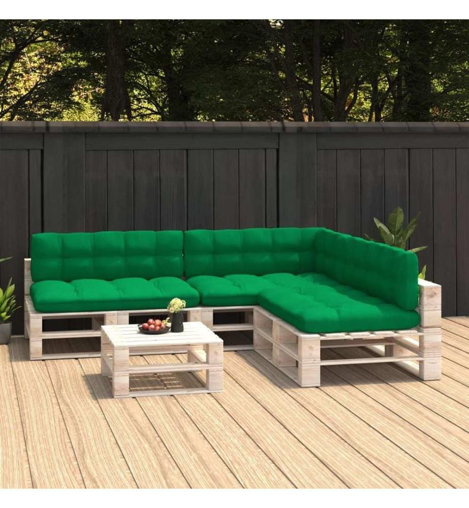 Coussins de canapé palette 7 pcs Vert