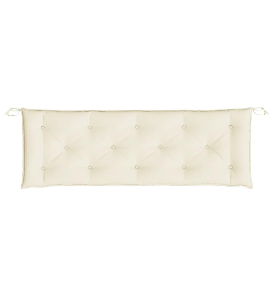 Gartenbank-Auflage Cremeweiss 150x50x7 cm Oxford-Gewebe