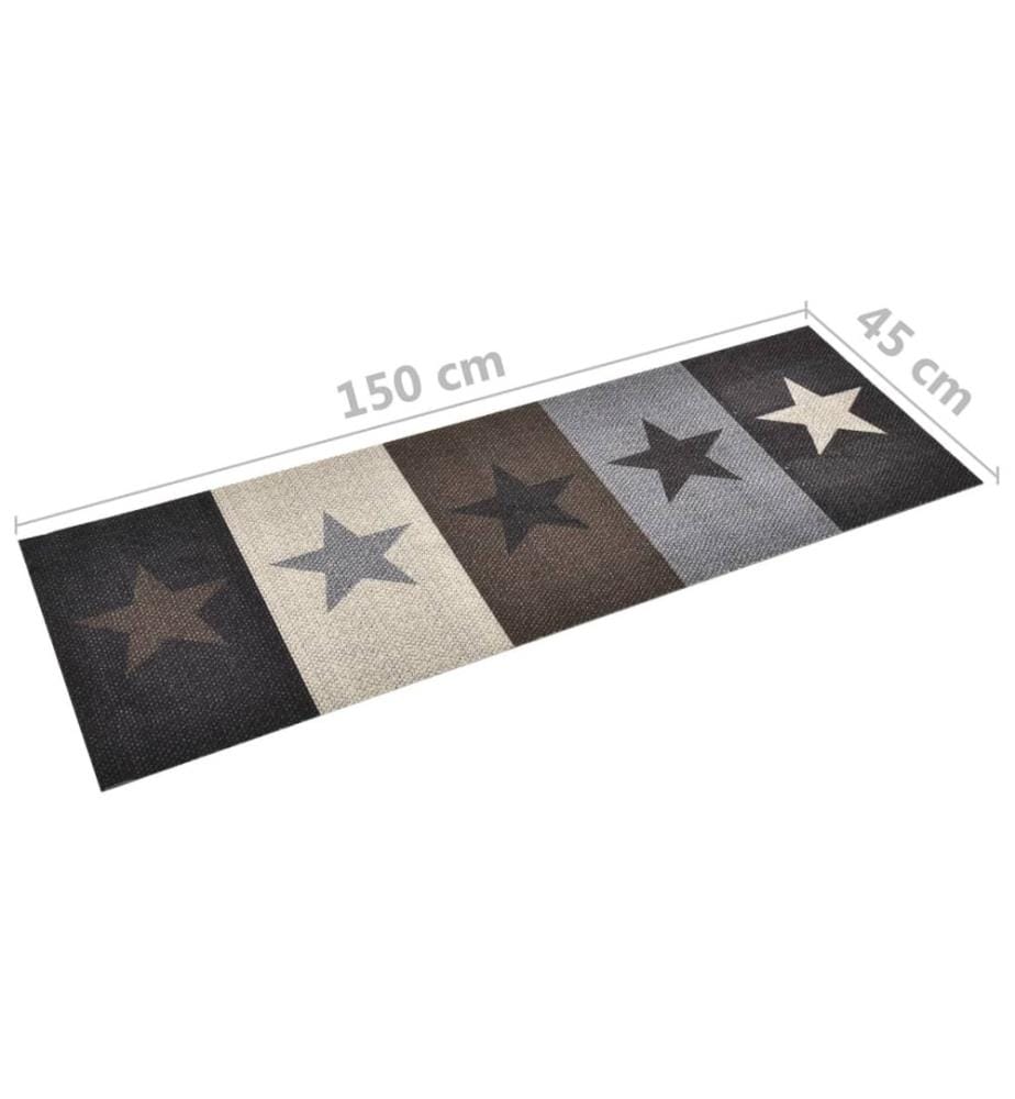 Tapis de sol de cuisine lavable Étoile 45x150 cm