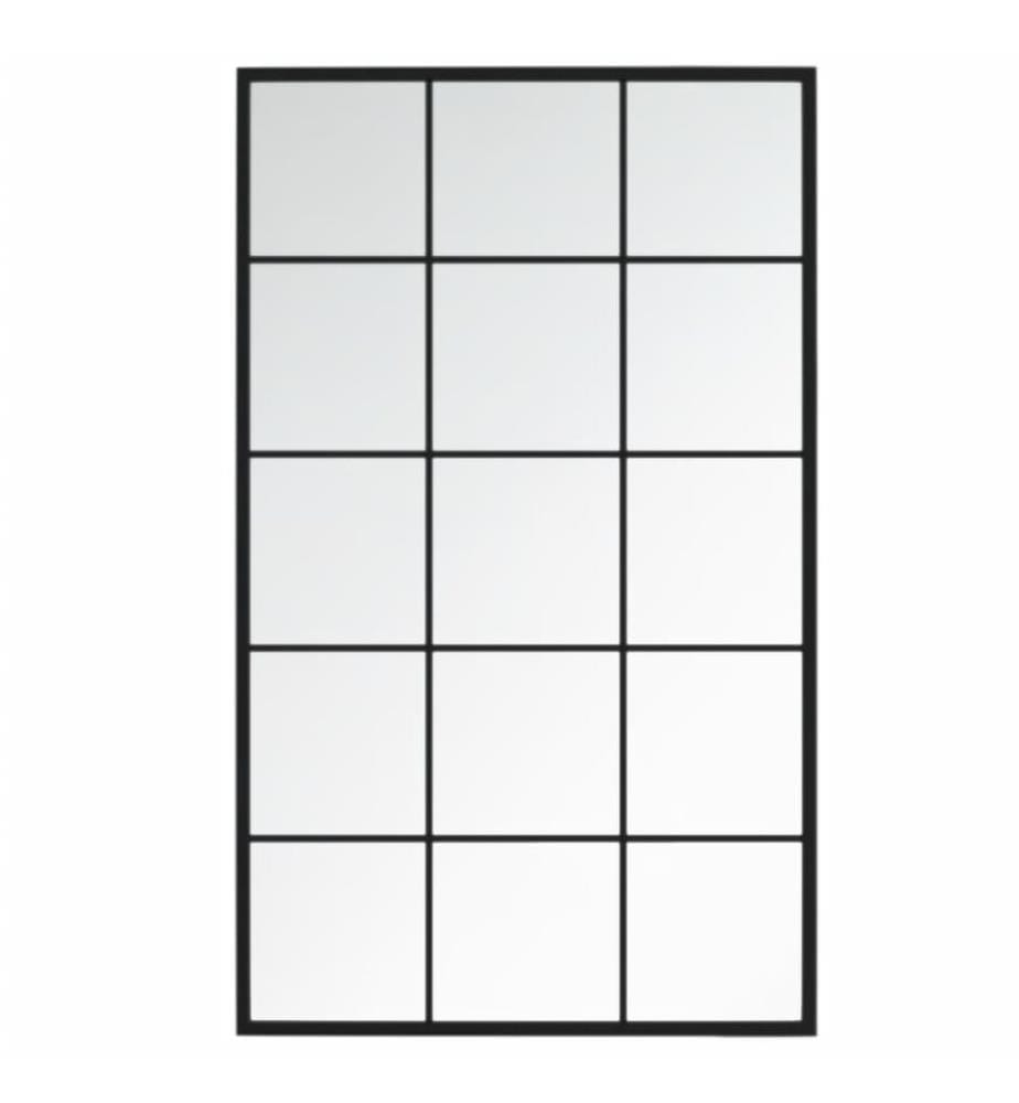 Miroirs muraux 2 pcs noir 100x60 cm métal