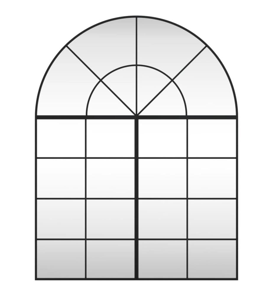 Miroir mural noir 100x130 cm arche fer