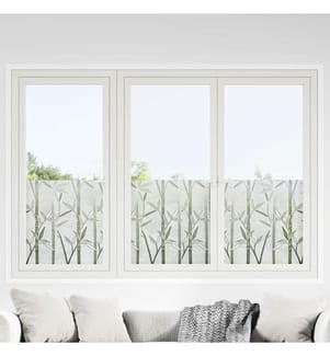 Fensterfolien 4 Stk. Matt Bambus-Muster PVC