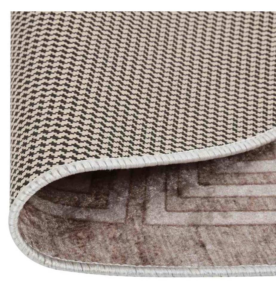 Tapis lavable antidérapant 120 cm beige