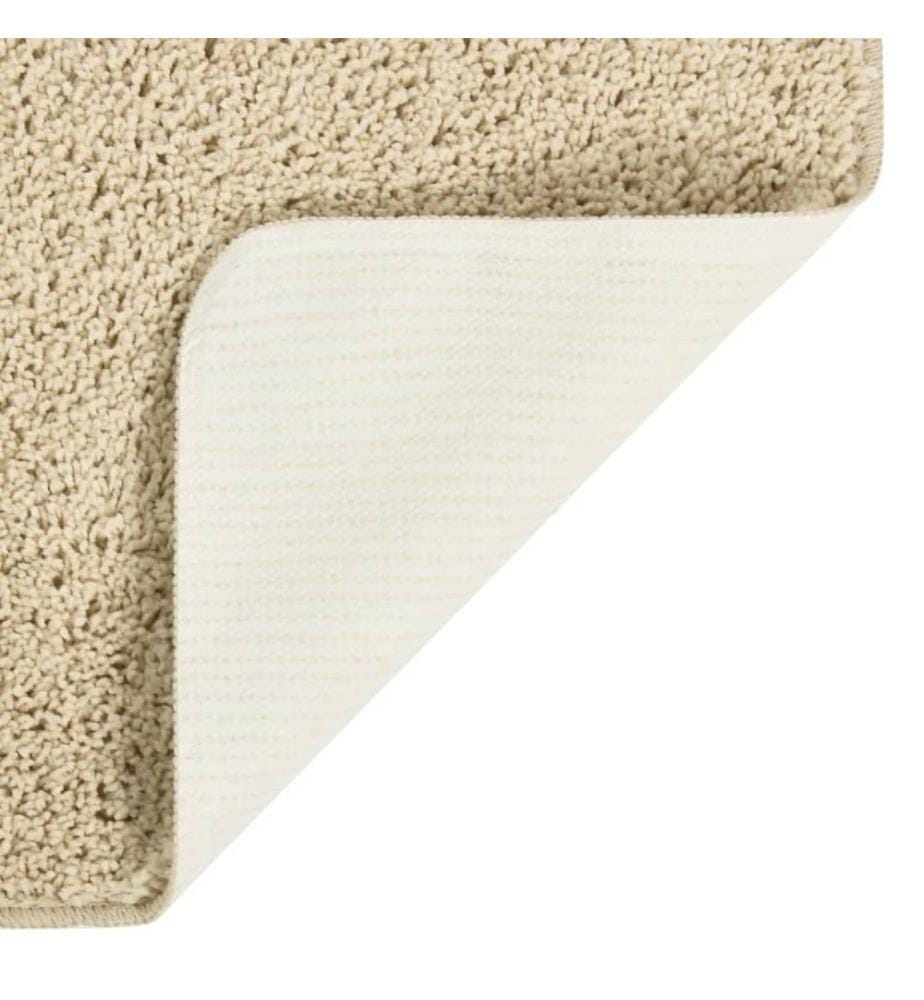 Shaggy-Teppich Creme 200x290 cm Rutschfest