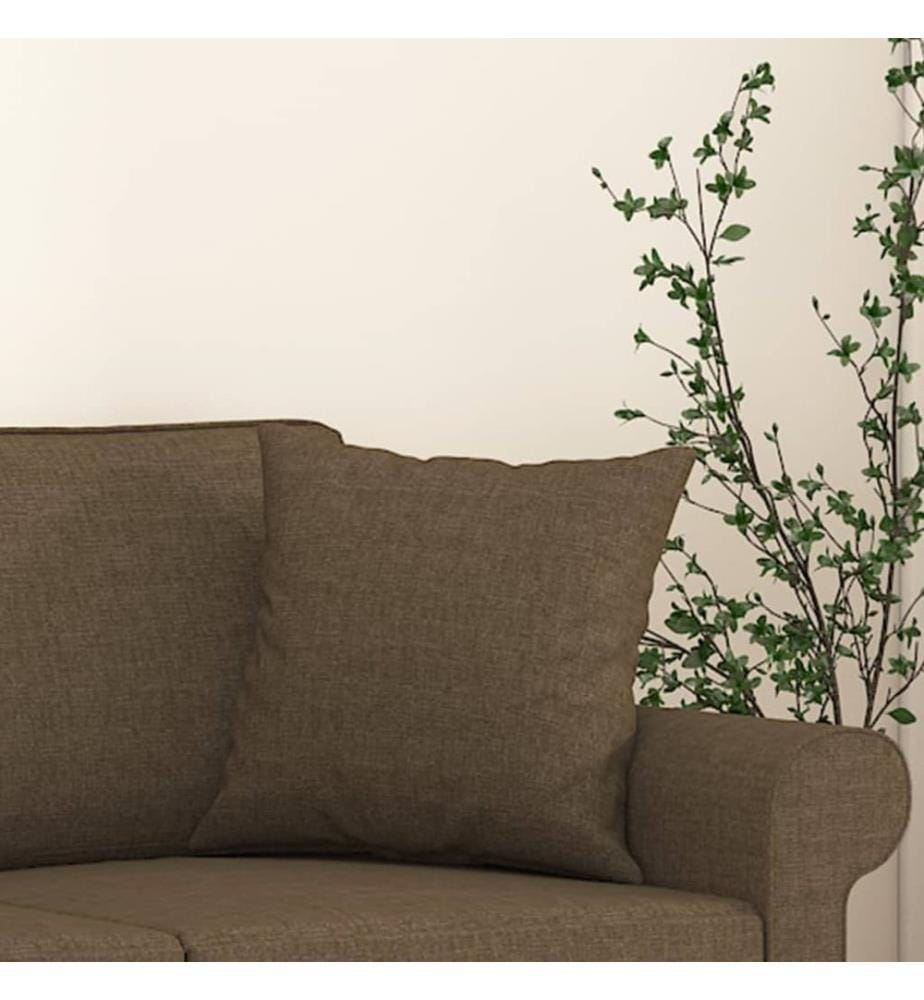 Coussins décoratifs lot de 2 Marron 40x40 cm Tissu