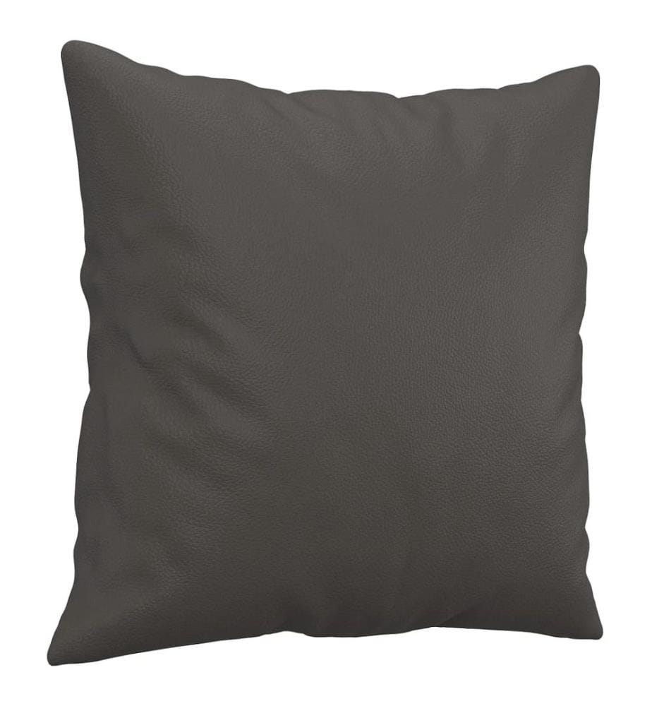 Coussins décoratifs lot de 2 Gris 40x40 cm Similicuir