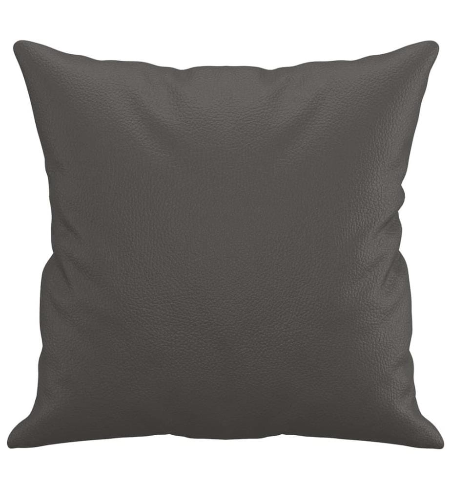 Coussins décoratifs lot de 2 Gris 40x40 cm Similicuir