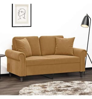 Zierkissen 2 Stk. Braun 40x40 cm Samt