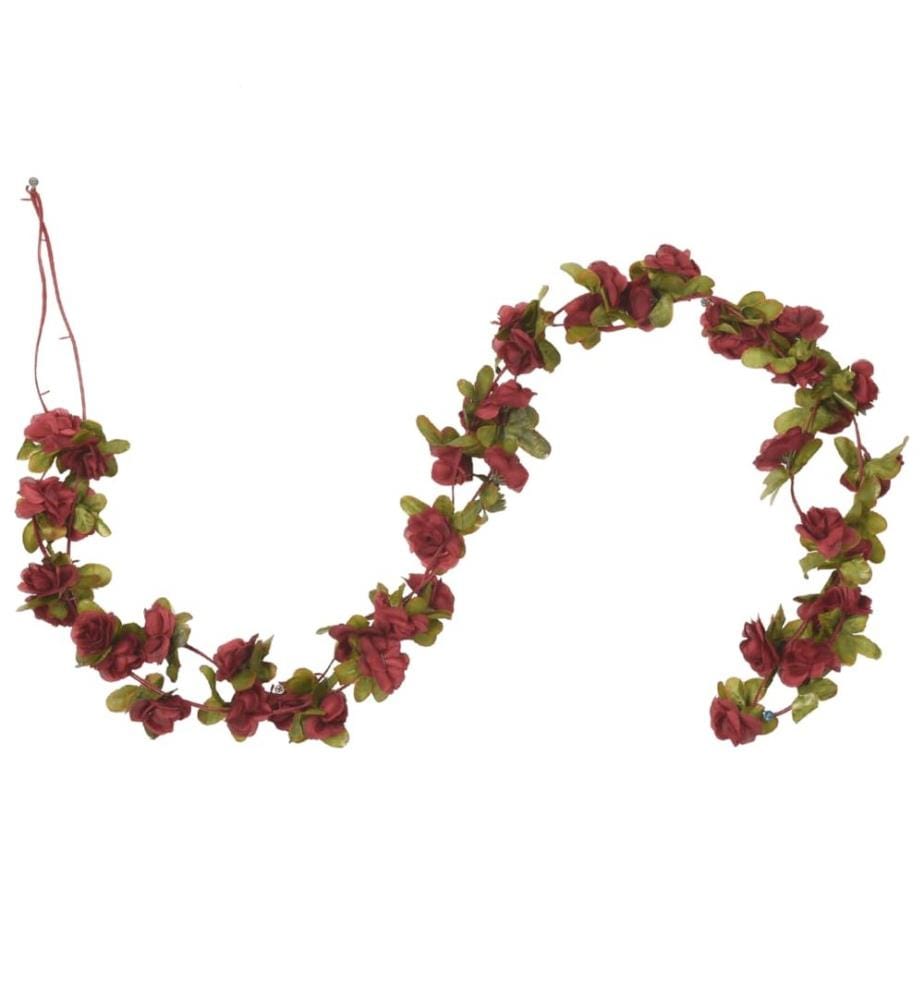 Guirlandes de fleurs 6 pcs rouge bordeaux 250 cm