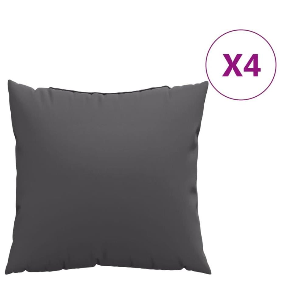 Sofakissen 4 Stk. Anthrazit 40x40 cm Stoff