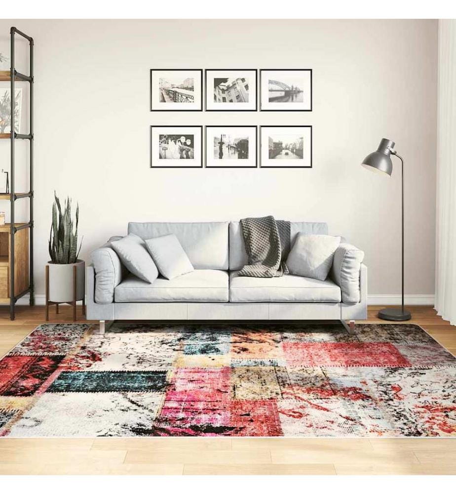 Teppich Waschbar Patchwork Mehrfarbig 150x230 cm Rutschfest