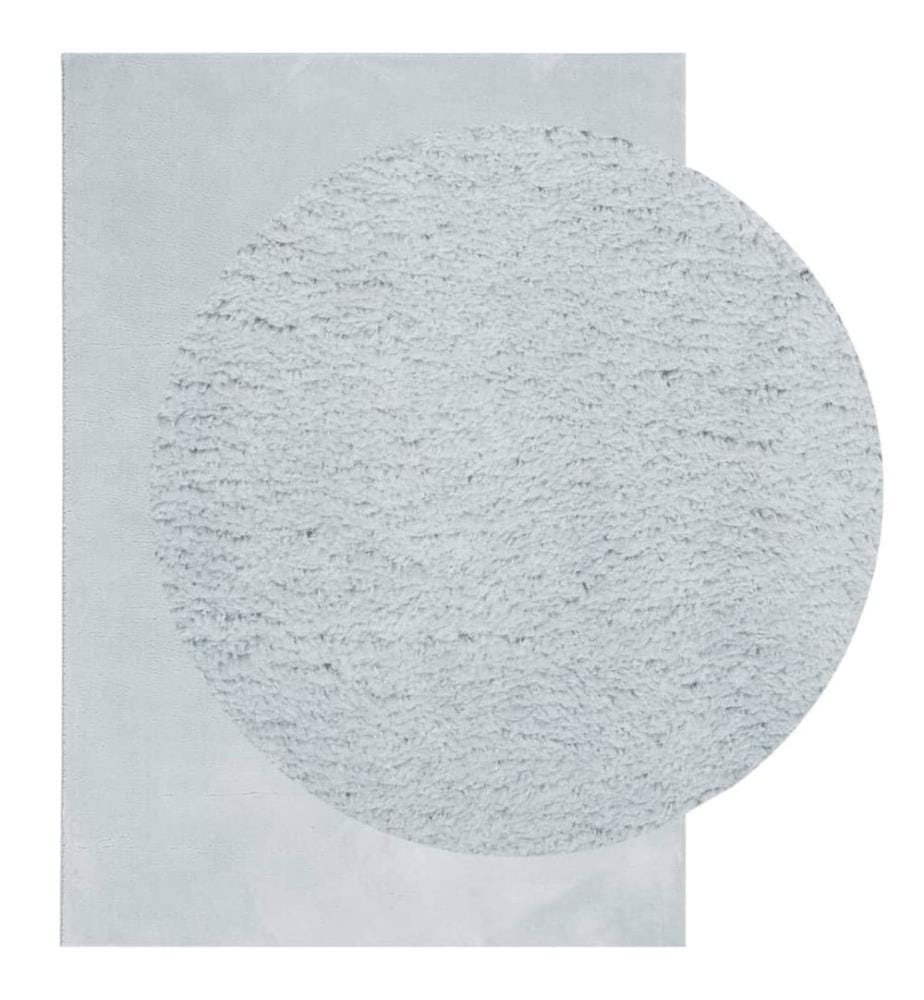 Tapis HUARTE à poils courts doux et lavable bleu 120x170 cm