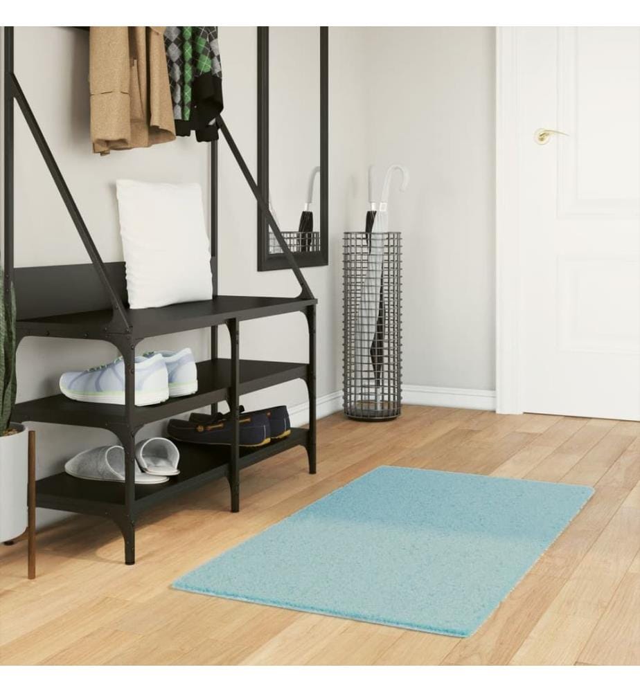 Tapis OVIEDO à poils courts vert 60x110 cm