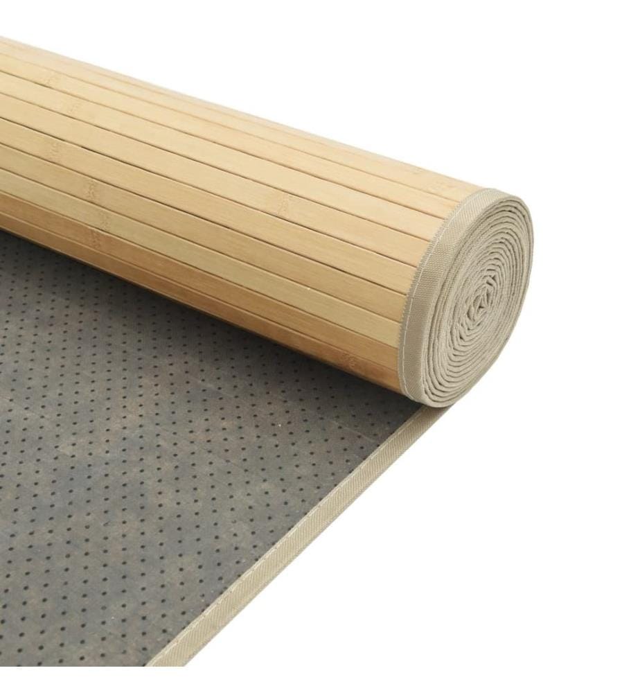 Teppich Rechteckig Hell Natur 100x1000 cm Bambus