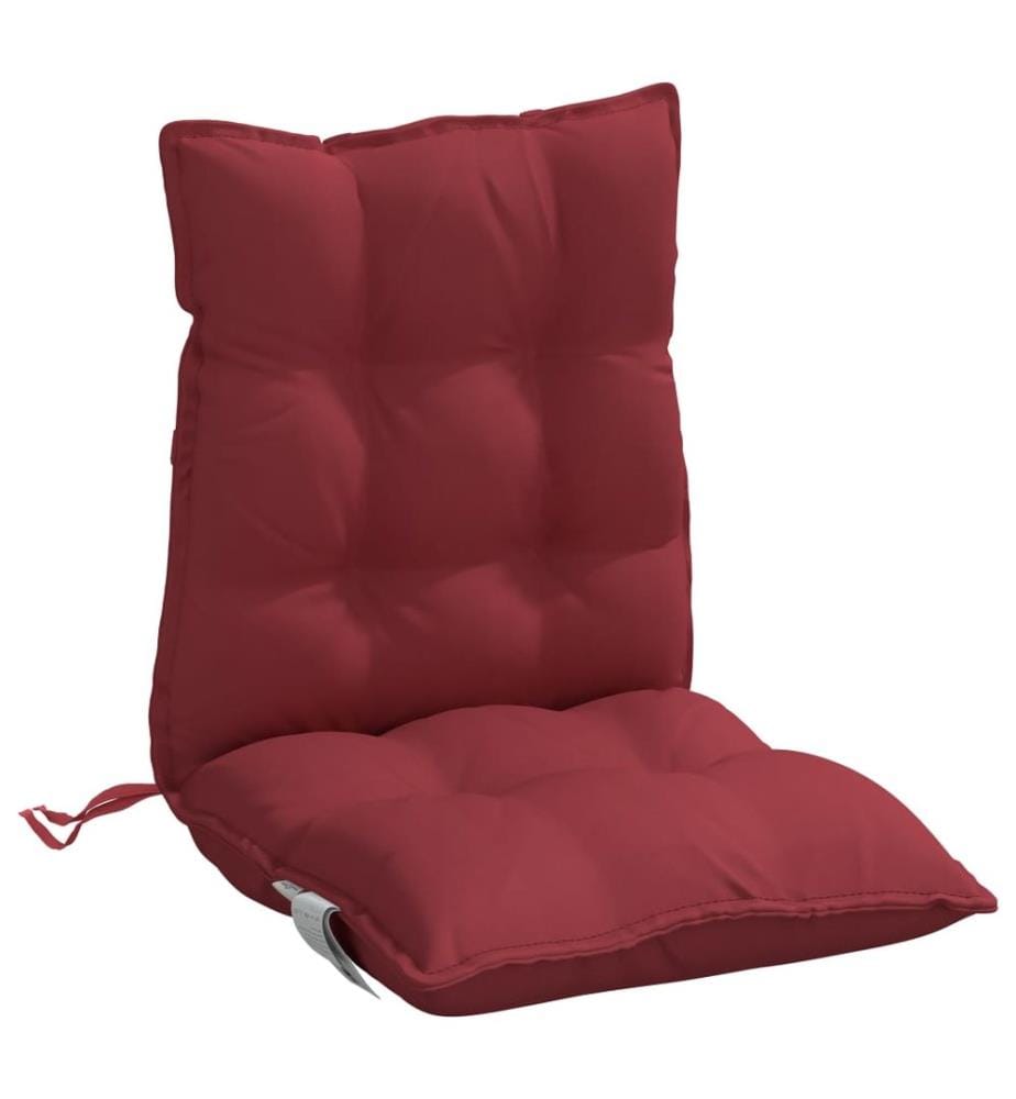 Coussins de chaise à dossier bas lot de 4 rouge bordeaux