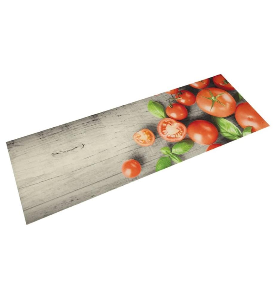 Tapis de cuisine lavable impression de tomates 45x150cm velours