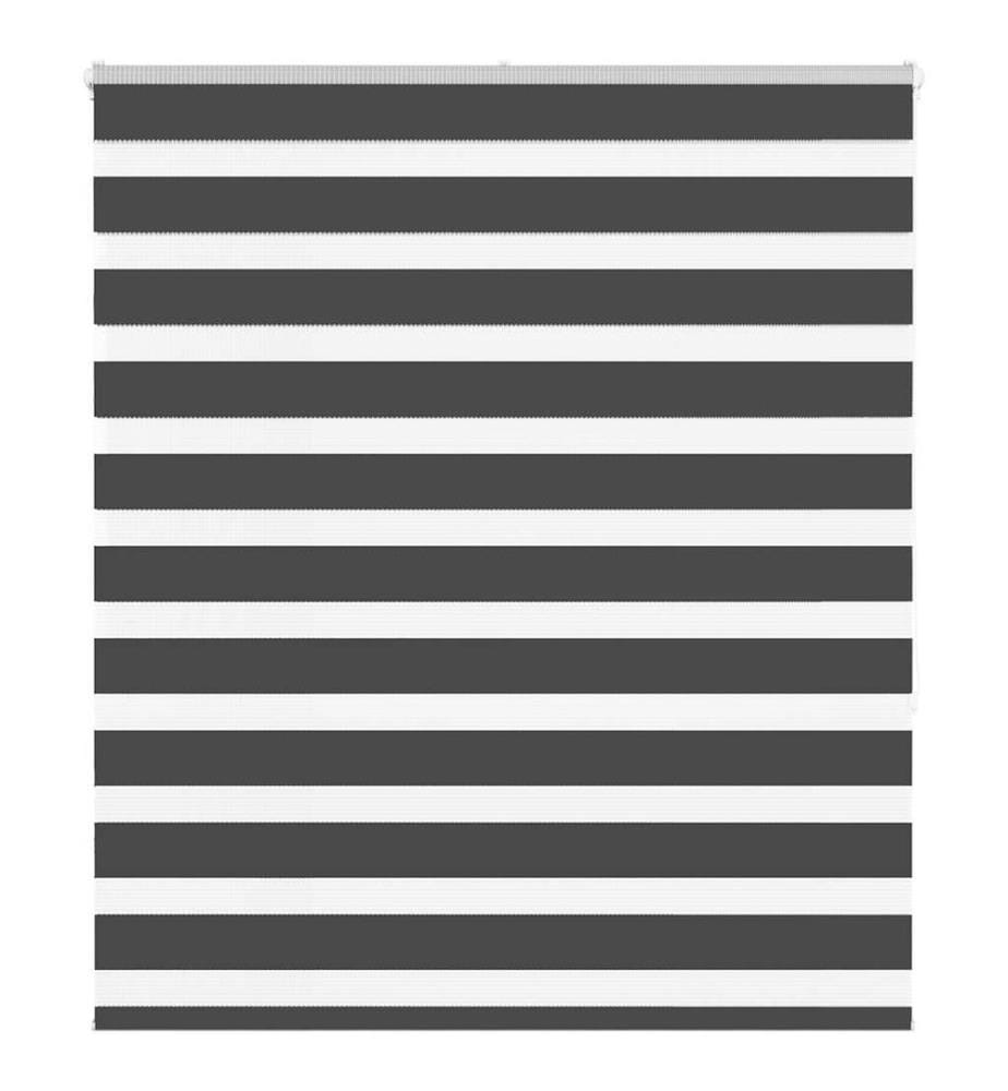 Doppelrollo Schwarz 130x150 cm Stoffbreite 125,9 cm Polyester