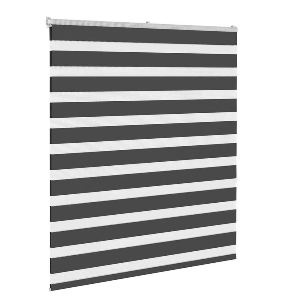 Doppelrollo Schwarz 130x150 cm Stoffbreite 125,9 cm Polyester