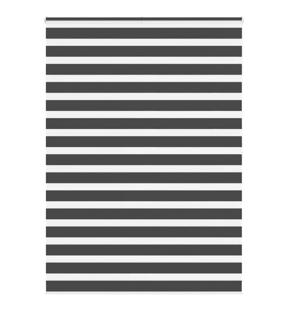 Doppelrollo Schwarz 160x200 cm Stoffbreite 155,9 cm Polyester