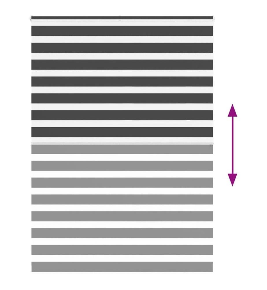 Doppelrollo Schwarz 160x200 cm Stoffbreite 155,9 cm Polyester