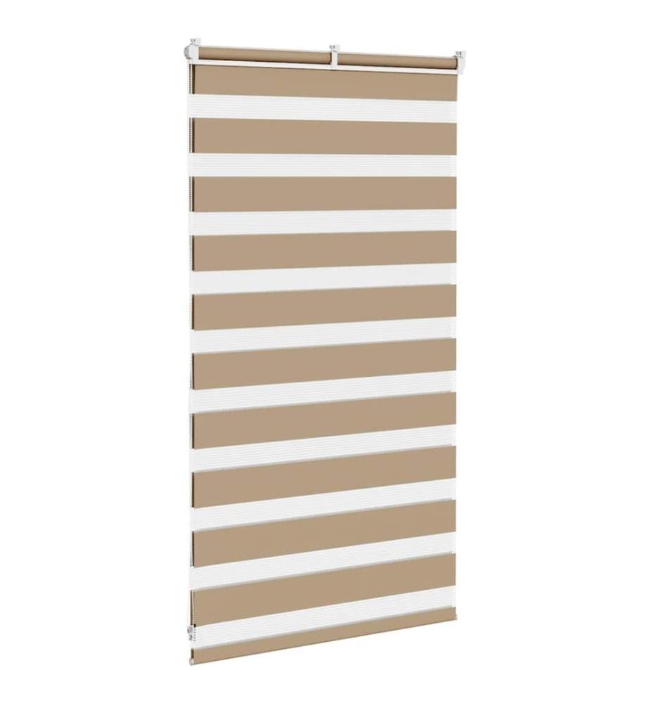 Doppelrollo Sandbraun 75x100 cm Stoffbreite 70,9 cm Polyester