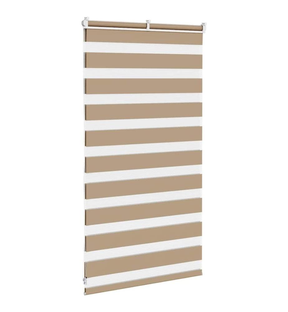 Doppelrollo Sandbraun 75x100 cm Stoffbreite 70,9 cm Polyester