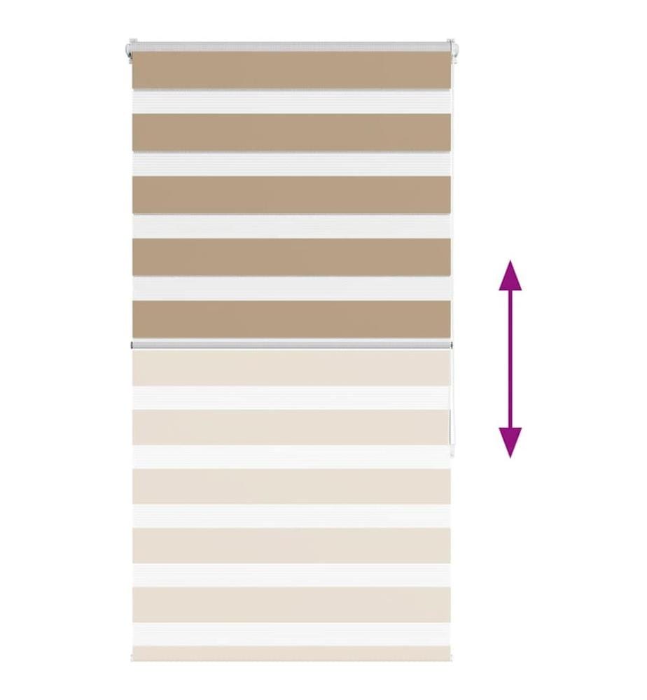 Doppelrollo Sandbraun 70x150 cm Stoffbreite 65,9 cm Polyester