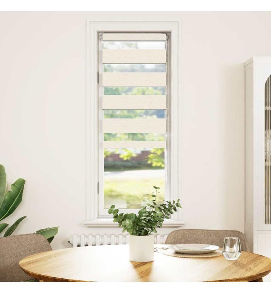 Doppelrollo Marmorbeige 40x150 cm Stoffbreite 35,9 cm Polyester