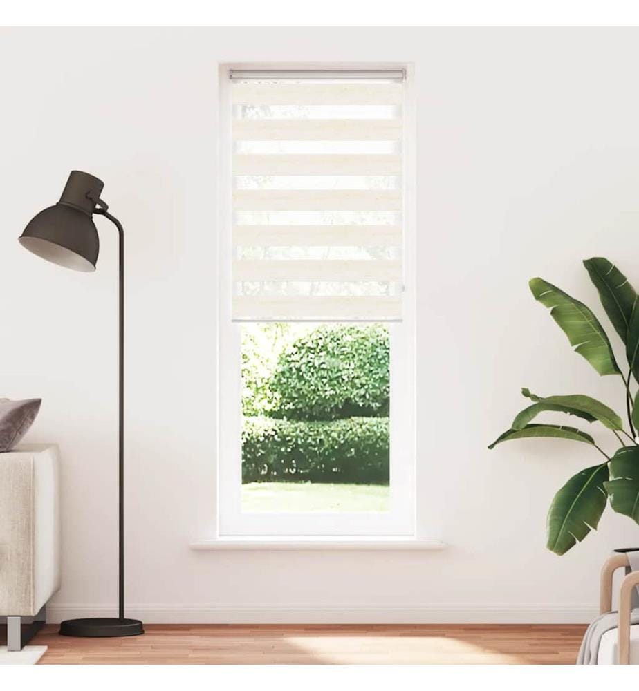 Doppelrollo Marmorbeige 85x200 cm Stoffbreite 80,9 cm Polyester