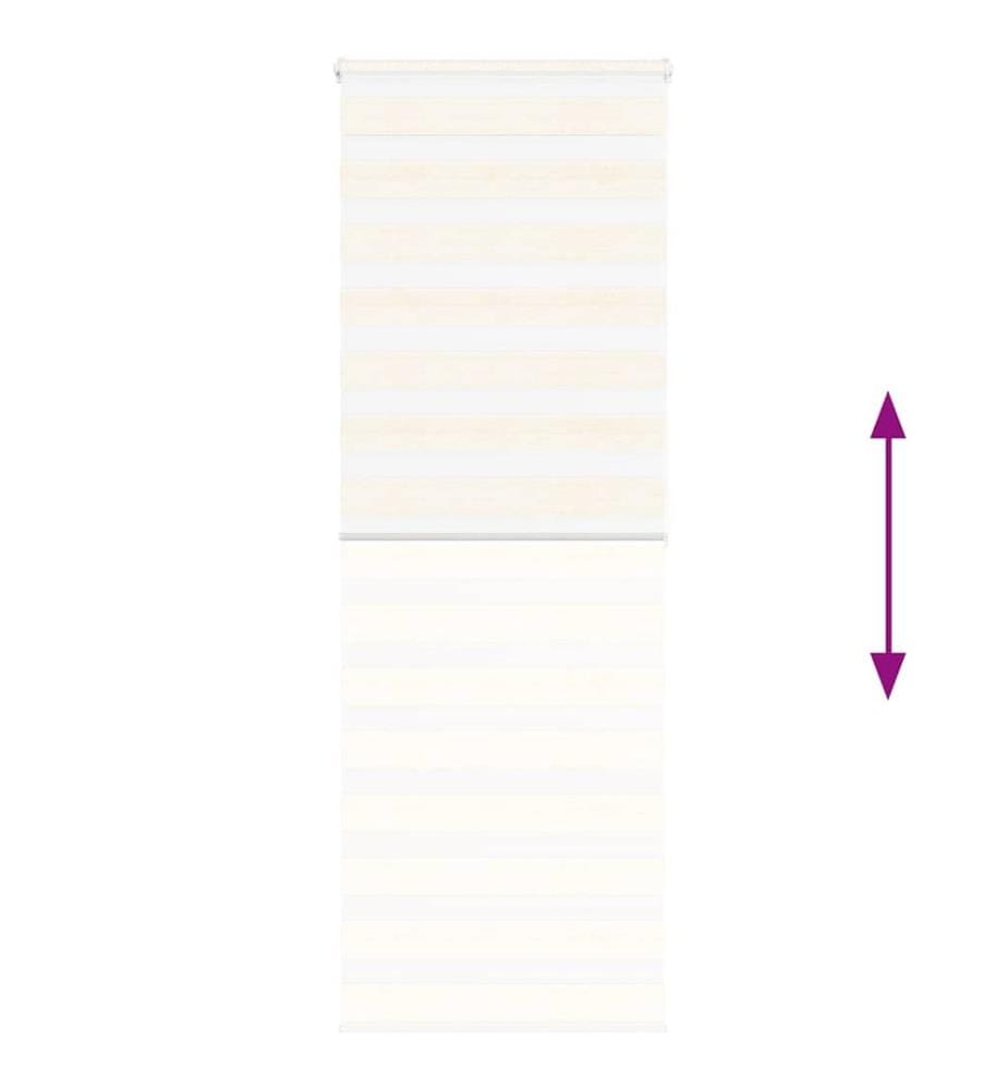 Doppelrollo Marmorbeige 85x200 cm Stoffbreite 80,9 cm Polyester