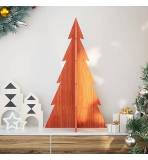 Arbre de Noël en bois pour décoration 80 cm bois de pin massif