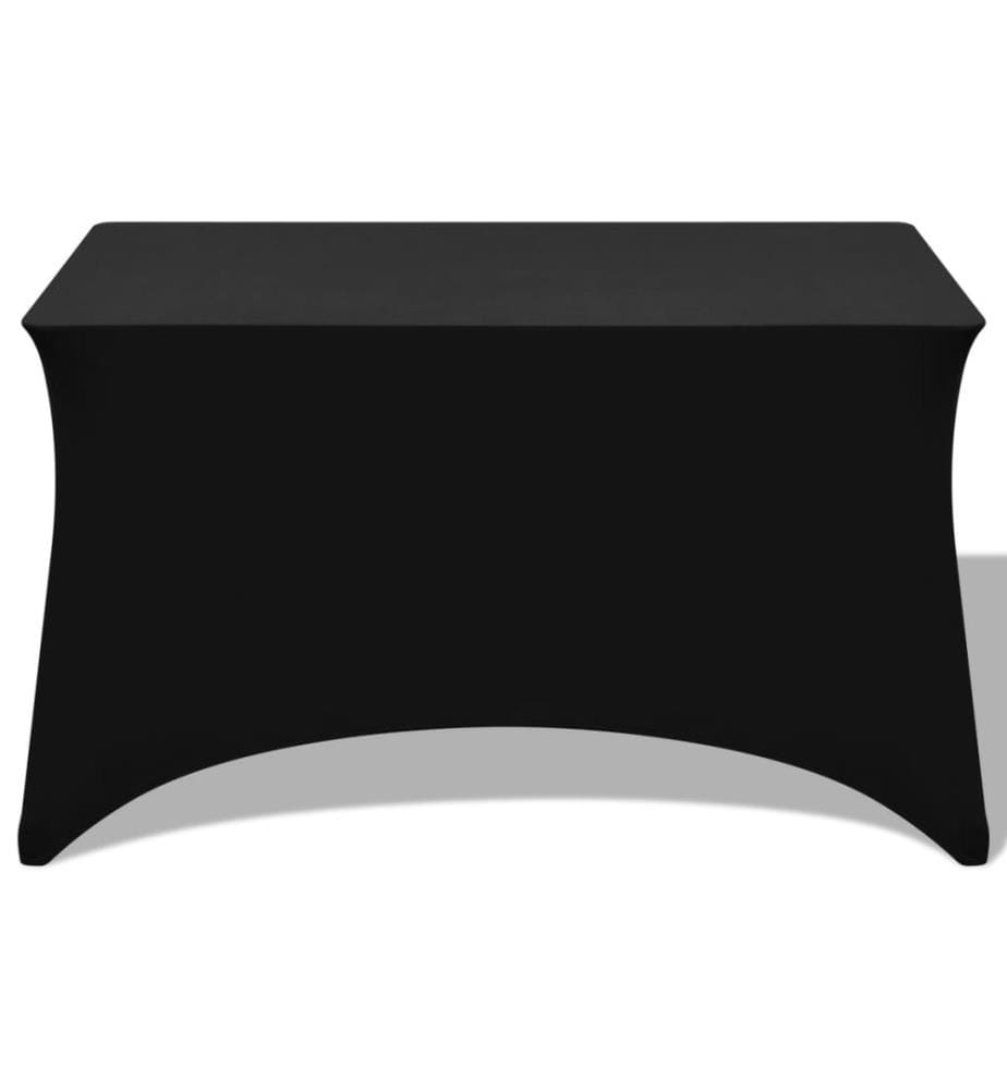 Stretch-Tischhusse 2 Stk. 183 x 76 x 74 cm Schwarz