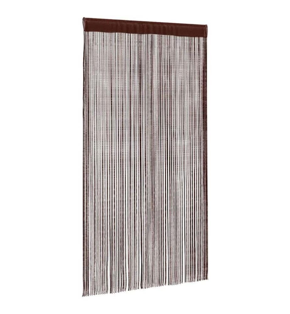 Fadenvorhänge 2 Stk. 140 x 250 cm Braun