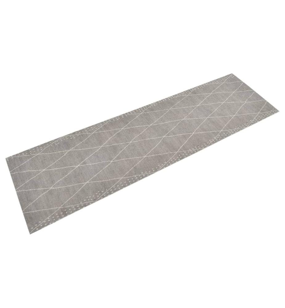 Küchenteppich Waschbar Raute 45x150 cm Samt
