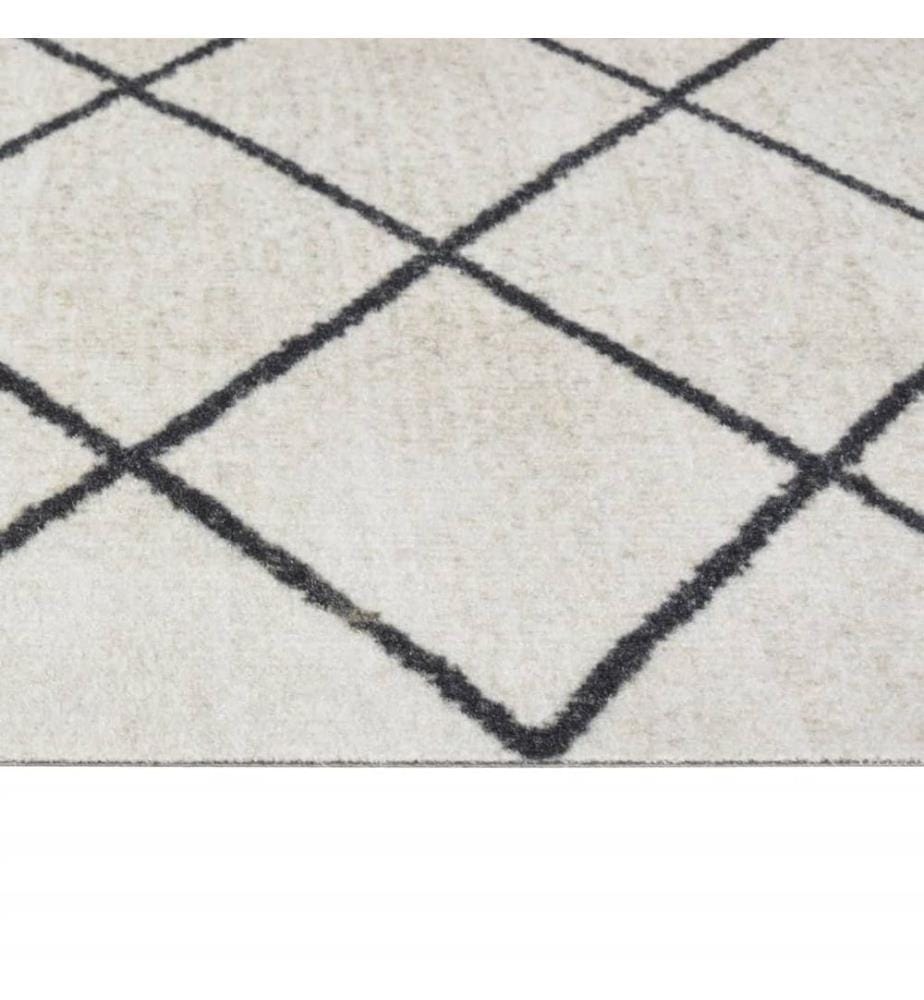 Tapis de cuisine lavable impression carrée 60x300 cm velours