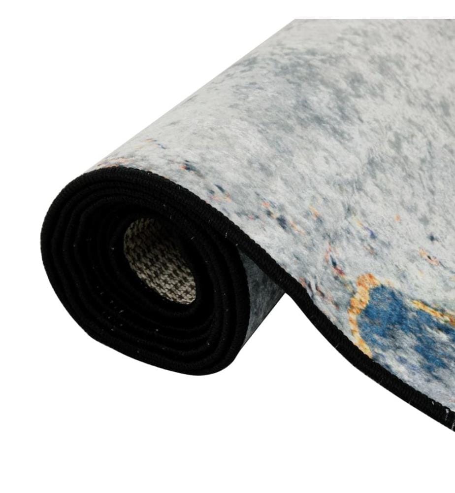 Teppich Waschbar Mehrfarbig 80x150 cm Rutschfest