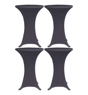 Stretch-Tischhussen 4 Stk. 80 cm Anthrazit