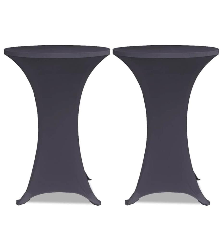 Housses de table extensible 4 pcs 80 cm Anthracite