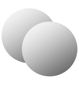 Miroirs muraux 2 pcs 70 cm Rond Verre
