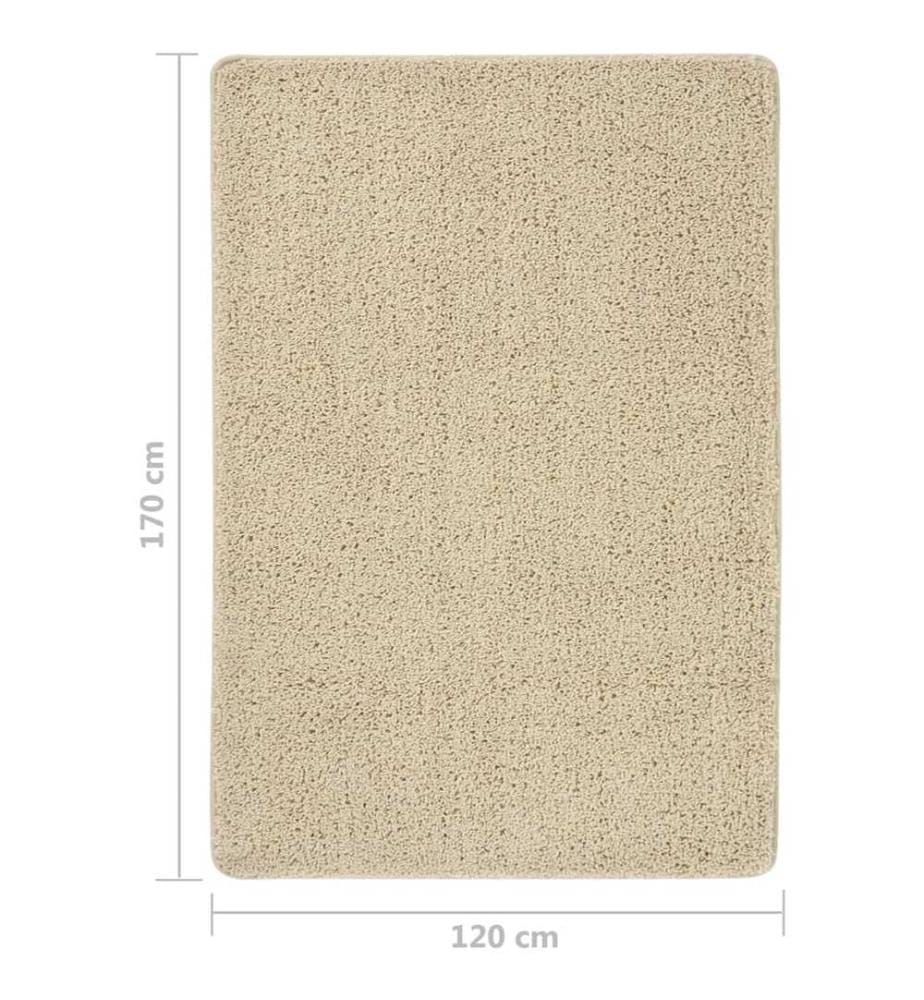 Shaggy-Teppich Creme 120x170 cm Rutschfest