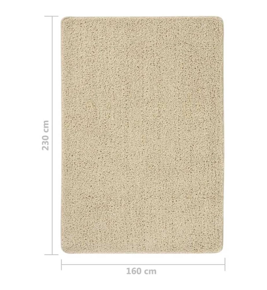 Shaggy-Teppich Creme 160x230 cm Rutschfest