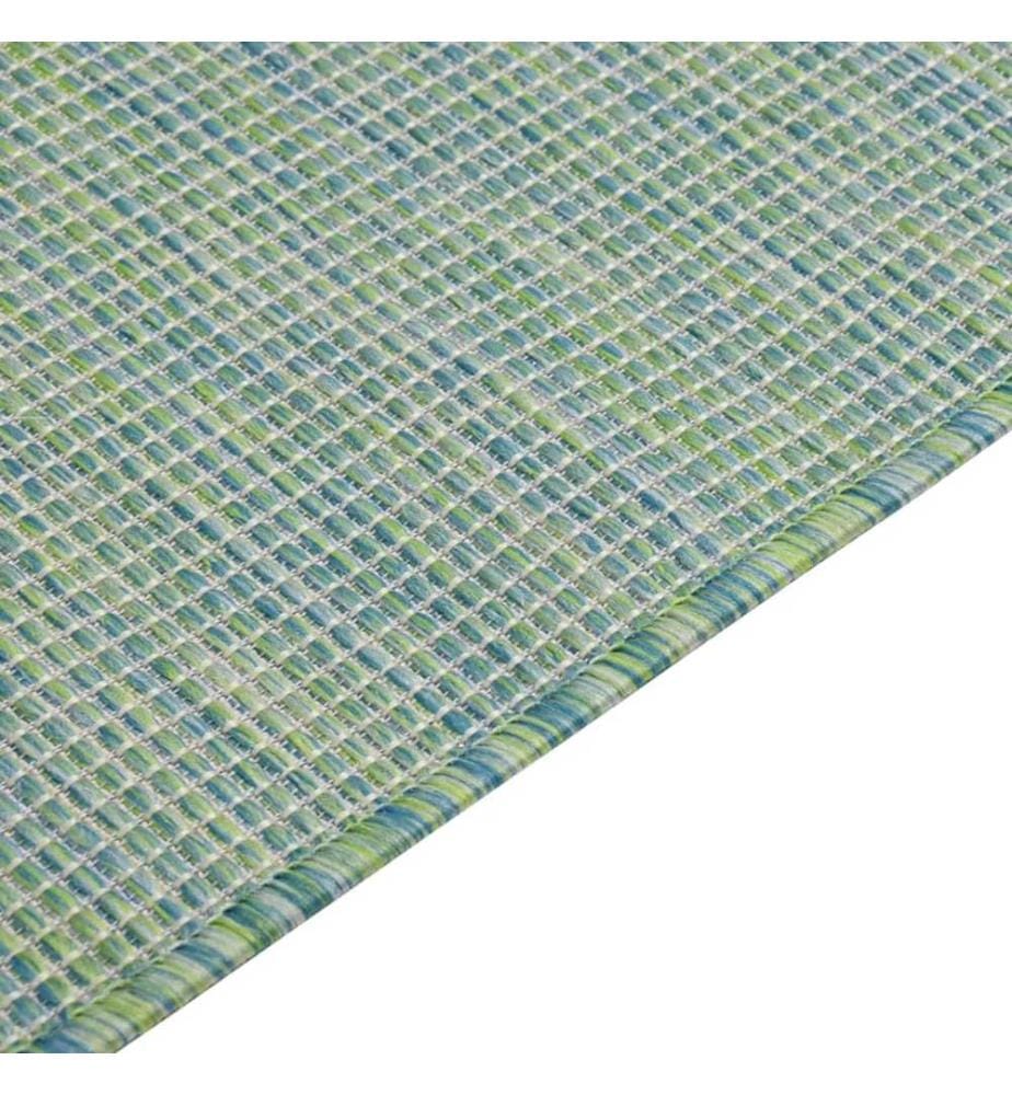 Outdoor-Teppich Flachgewebe 140x200 cm Türkis