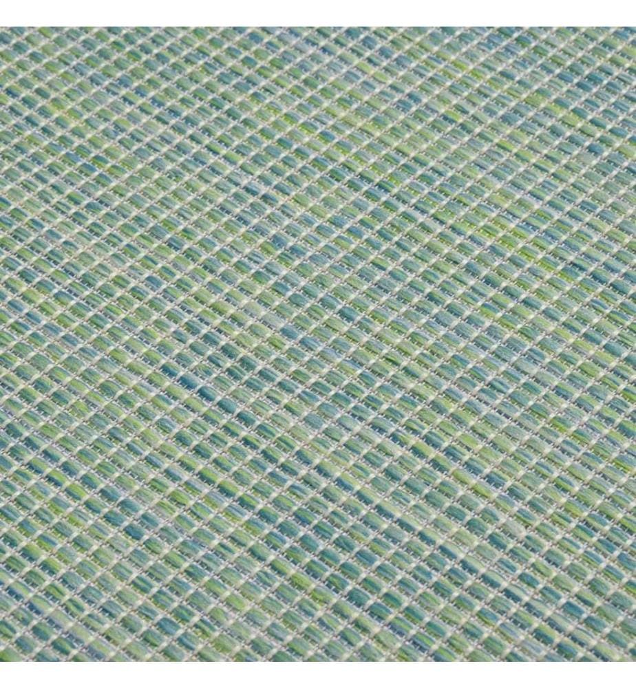 Outdoor-Teppich Flachgewebe 140x200 cm Türkis