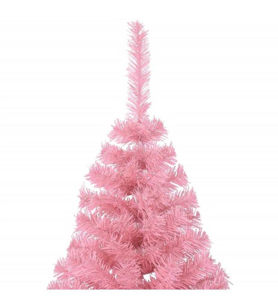 Künstlicher Halb-Weihnachtsbaum mit Ständer Rosa 240 cm PVC