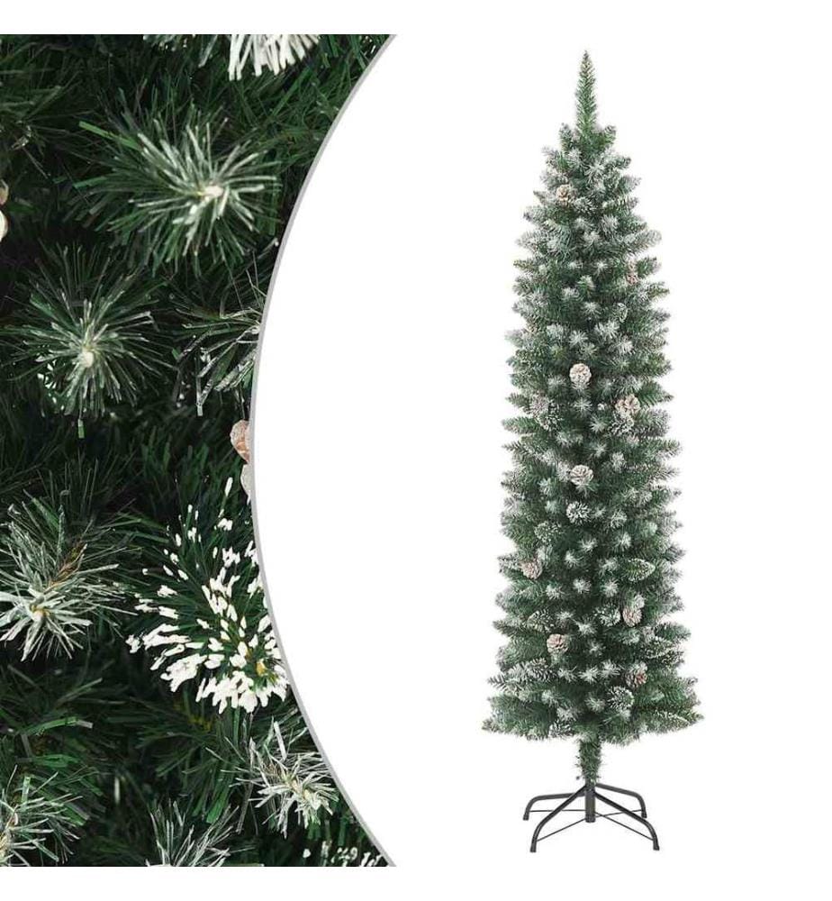 Künstlicher Weihnachtsbaum mit Ständer Schlank 180 cm PVC