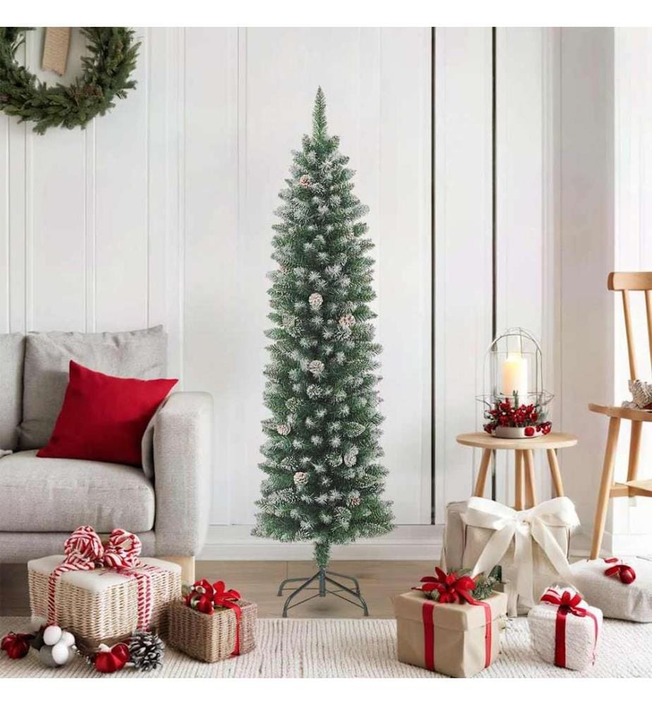 Künstlicher Weihnachtsbaum mit Ständer Schlank 180 cm PVC