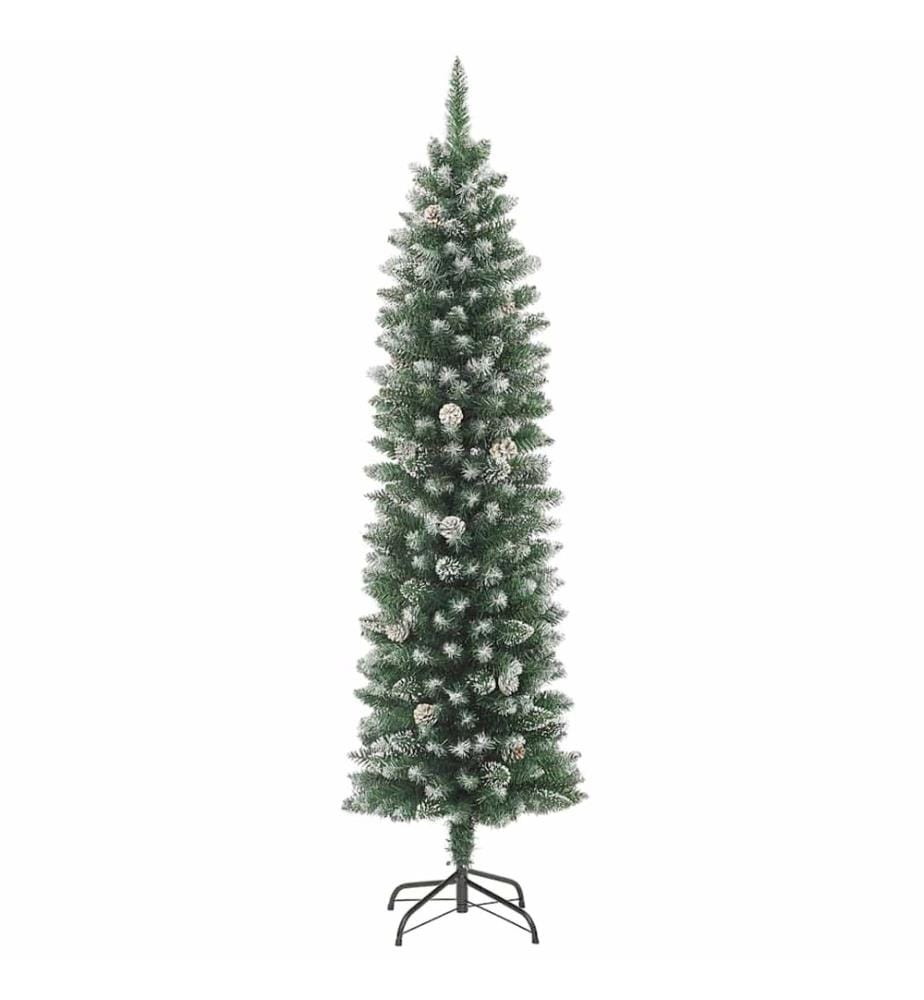 Künstlicher Weihnachtsbaum mit Ständer Schlank 180 cm PVC